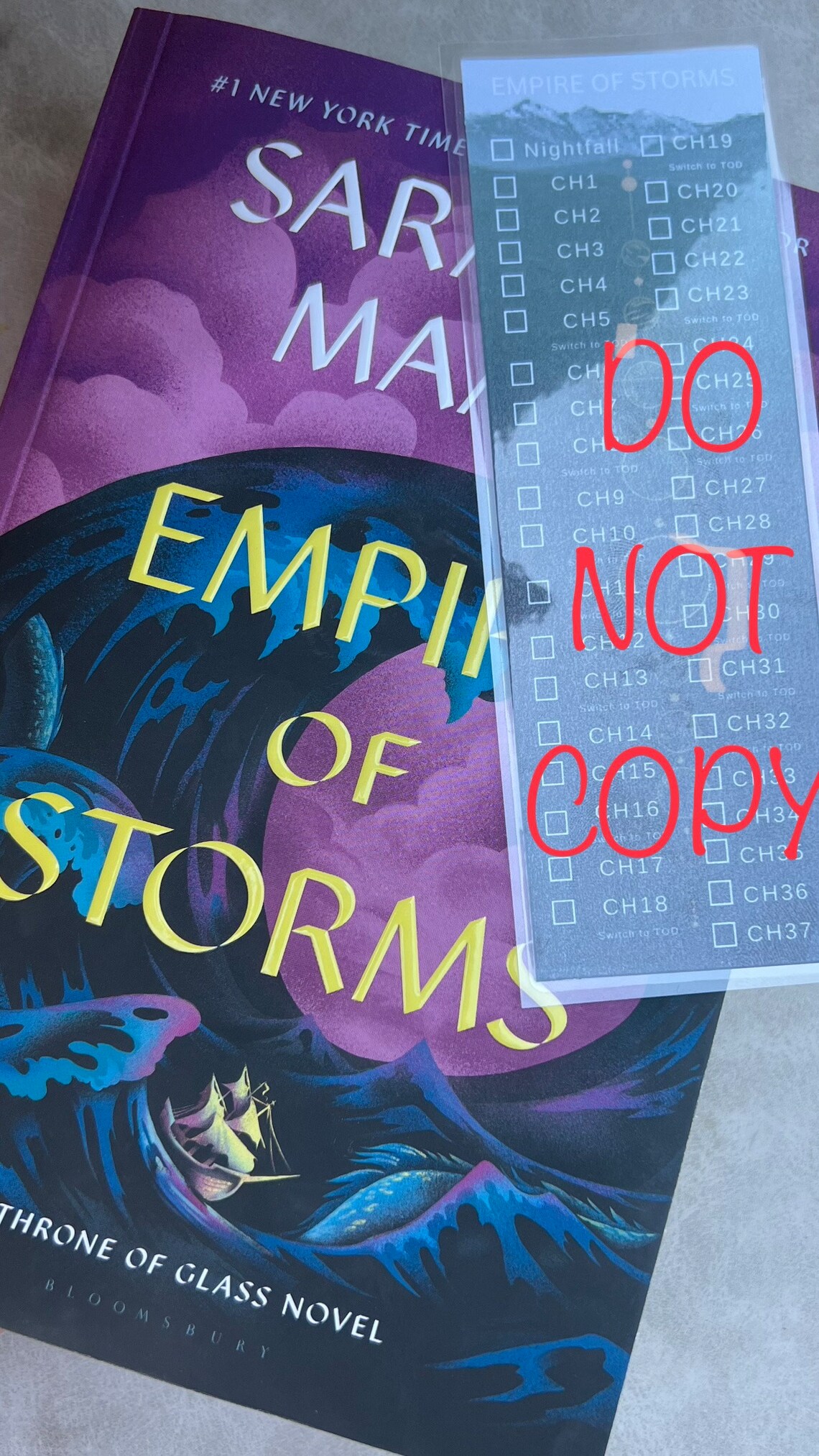 SJM Throne of Glass Tandem Read Bookmark Guide EOS/TOD Etsy