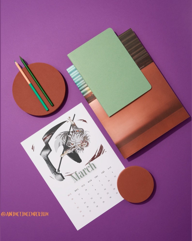 2024 Anime Calendar 2024 Printable Tokyo Ghoul Calendar A3, A4, US