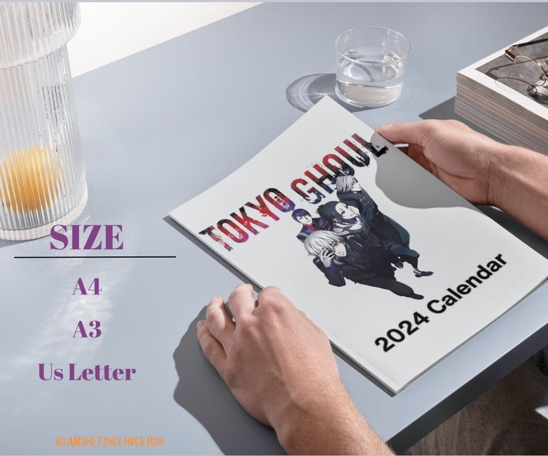 2024 Anime Calendar 2024 Printable Tokyo Ghoul Calendar A3, A4, US
