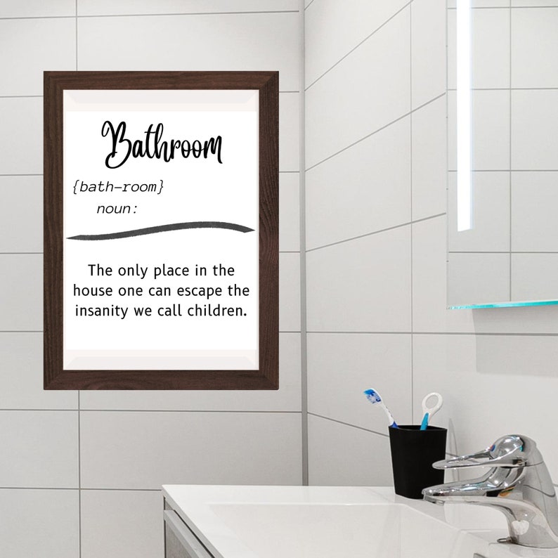 Funny Bathroom Definitions, Set of 3, Bathroom Printable, Funny ...