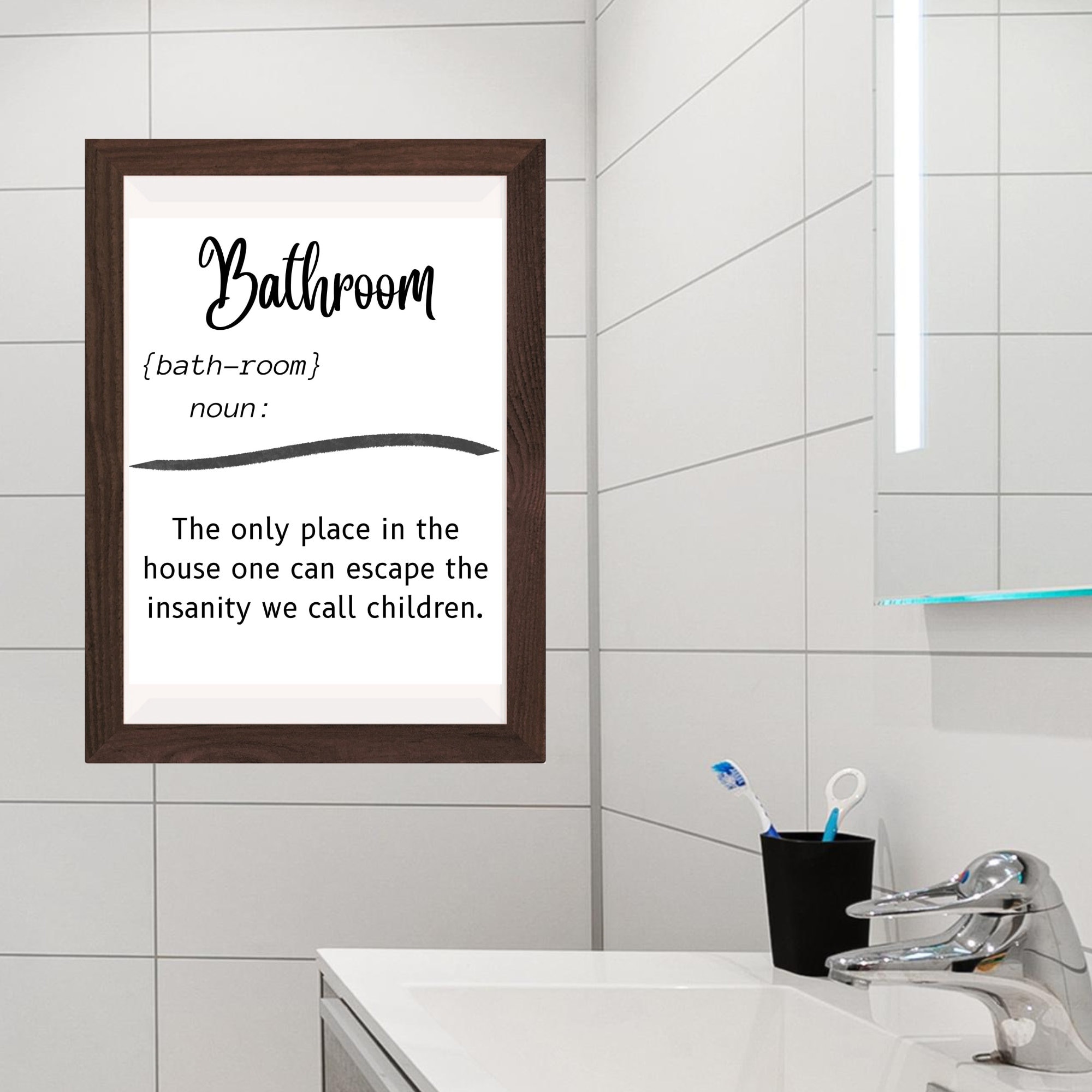 Funny Bathroom Definitions, Set of 3, Bathroom Printable, Funny
