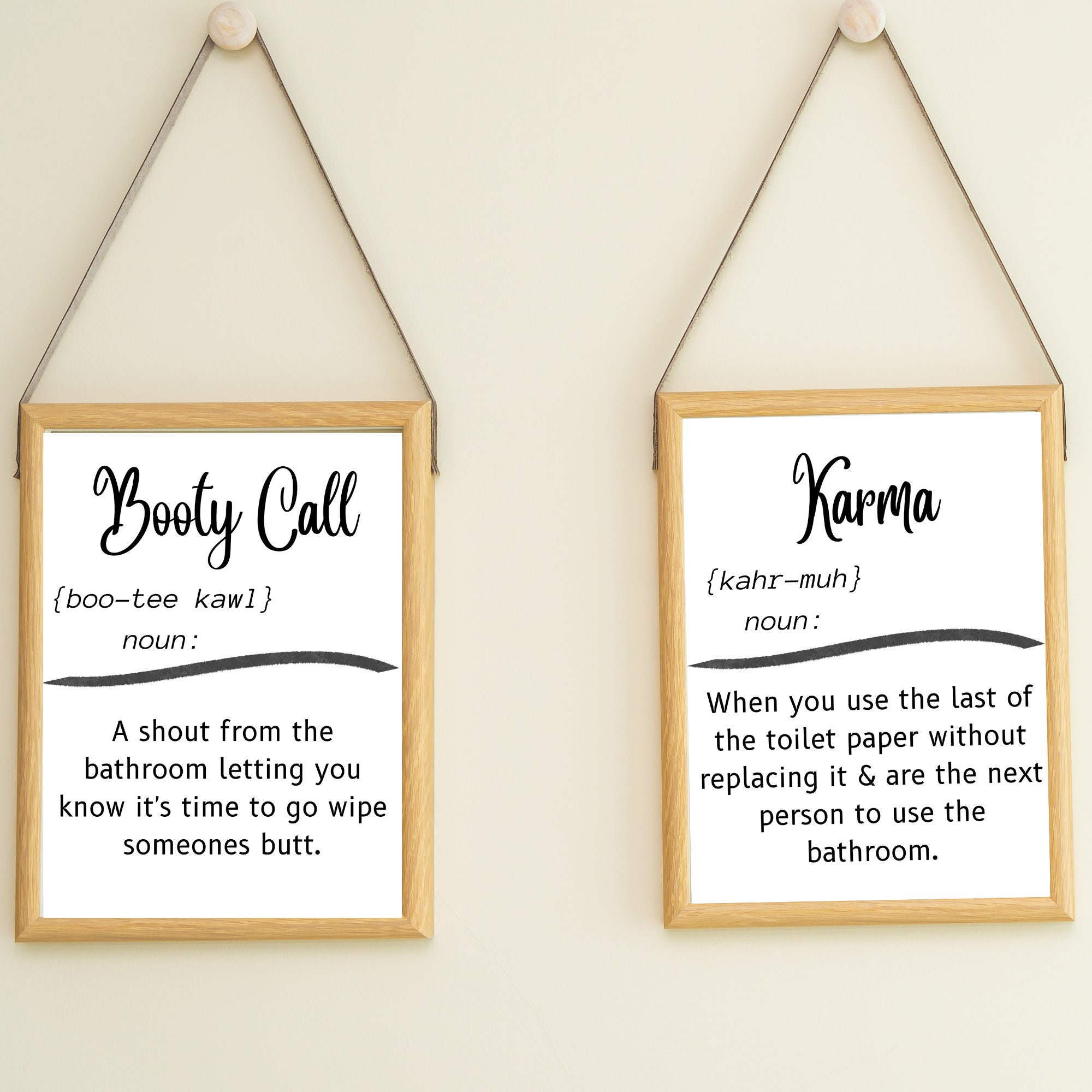 Funny Bathroom Definitions, Set of 3, Bathroom Printable, Funny ...