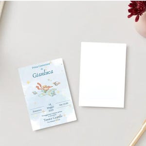 Modello invito prima Comunione il piccolo principe