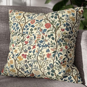 William Morris örngott: Vintage blommig kudde för Cottagecore Home