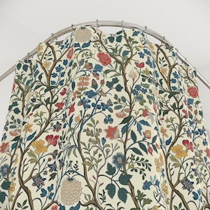 William Morris Shower Curtain, Luxury Art Nouveau Bath Decor, Maximalist Floral Bathroom Accent, Vintage Botanical Cottagecore
