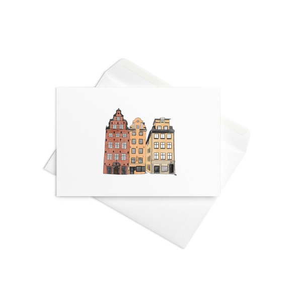 Postcard from Sweden; A2 Greeting Card