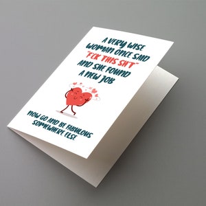 Grappige afscheidskaart SVG-ontwerp - een zeer wijze vrouw zei ooit - nieuwe baan, nieuw avontuur - afscheid collega - digitale download