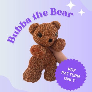 No-Sew Crochet Bear Snuggler Pattern | Amigurumi Pattern (PDF Digital Download)