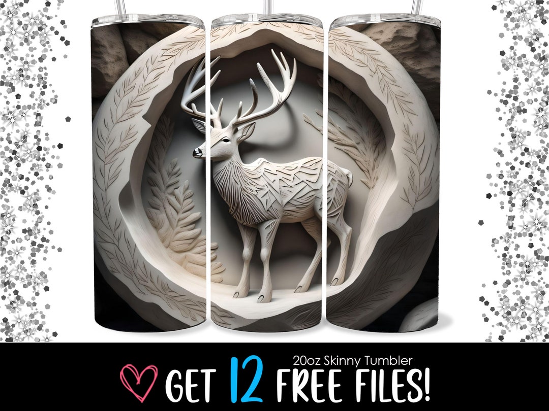 Deer Tumbler Png, 20 Oz Skinny Tumbler Sublimation Design, PNG DIGITAL ...