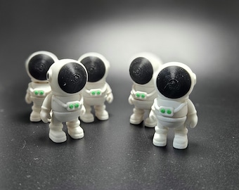 3D Printed Articulated Astronaut | White PLA Space Toy