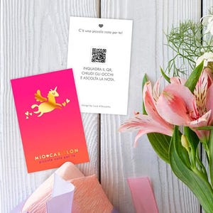 Set di cartoline con registrazione vocale personalizzata, regalo personalizzato per amici/fidanzati/parenti, Biglietto d'auguri con qr code