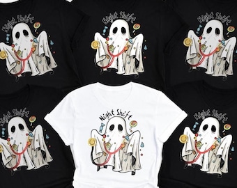 Ghost Nurse Halloween Shirt, Night Shift Tee