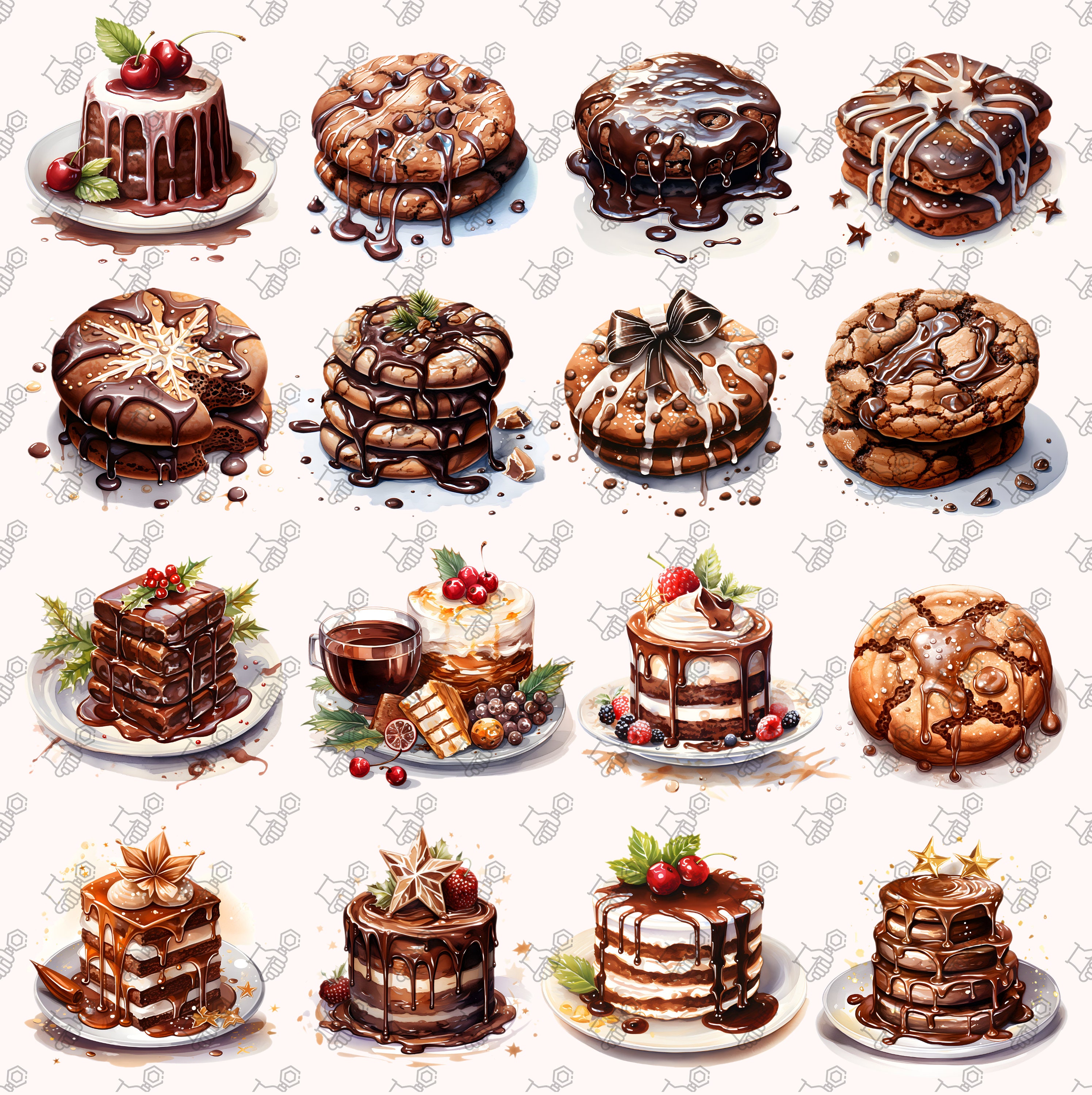 70 Chocolate Dessert Clipart Bundle Chocolate Dessert Png - Etsy