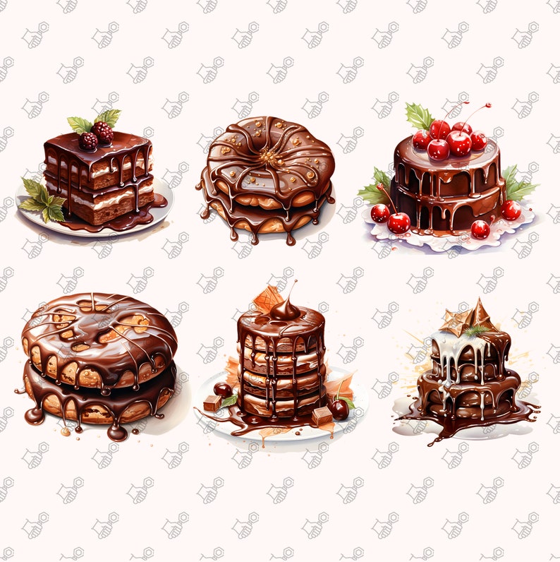 70 Chocolate Dessert Clipart Bundle Chocolate Dessert Png - Etsy