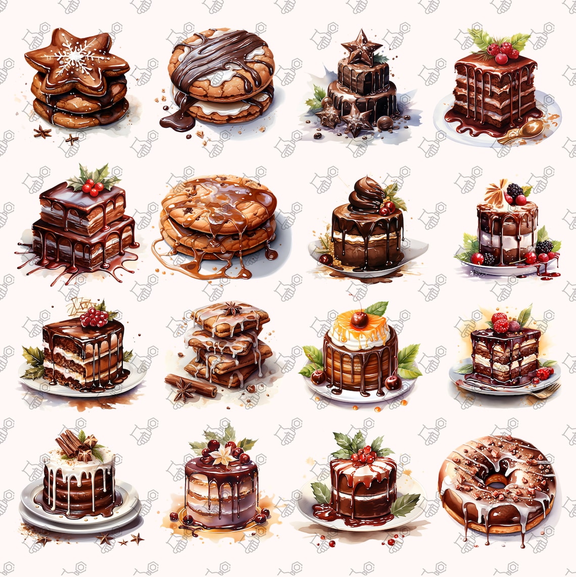 70 Chocolate Dessert Clipart Bundle Chocolate Dessert Png - Etsy