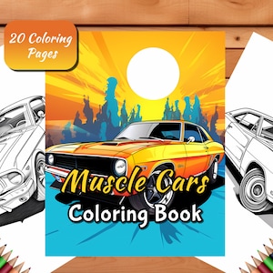 Car Coloring Pages for Kids and Adults 20 Sheet Cars Coloring Book Race Cars Classic Cars Muscle Printable Art Coloring Book Pdf Digital