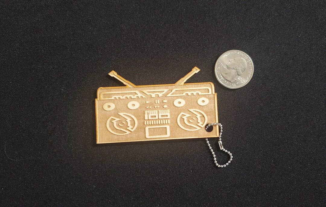 Boombox Keychain 1980s Theme Etsy