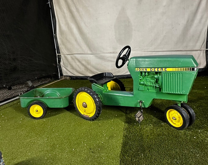 Vintage ERTL John Deere 520 Pedal Tractor and Trailer Etsy
