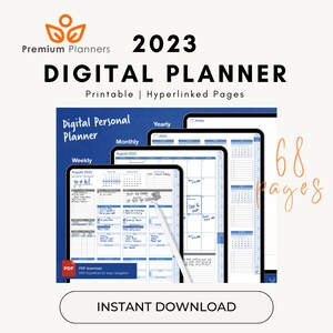 2023 Digital Personal Planner Productivity Journal Yearly calendar, Weekly planner, students, home, office, planner, Monthly planner journal