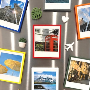 Magnetic Instax Square Frames Set – Multi-Pack/Multi-Color – Refrigerator Photo Display