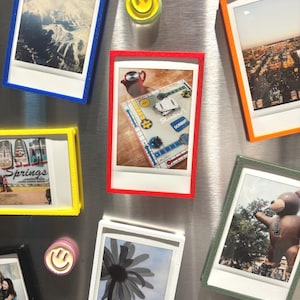 Magnetic Instax Mini Frames Set – Multi-Pack/Multi-Color – Refrigerator Photo Display