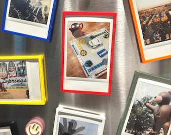 Magnetic Instax Mini Frames Set – Multi-Pack/Multi-Color – Refrigerator Photo Display