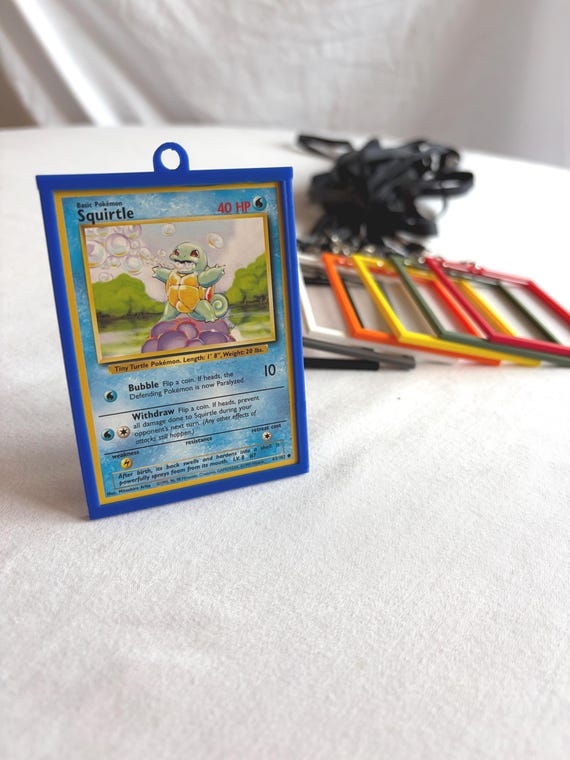 Trading Card Lanyard - Card Holder Frame for Pokemon, MTG, Sports