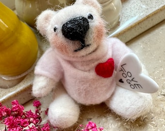 Teddy/bear/teddy bear/handmade/love gift/collectible/toy/stuffed animal/unique/artist bear/mini bear