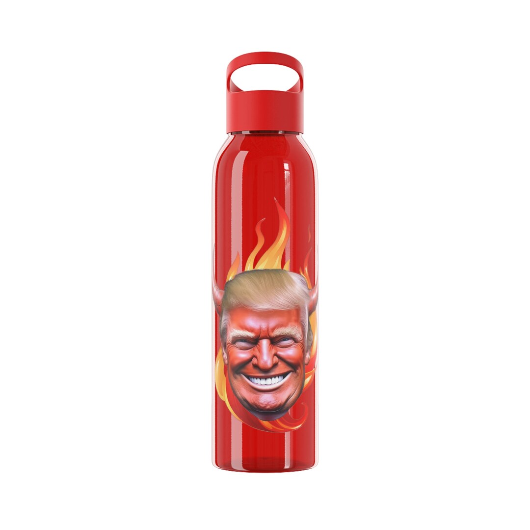 Donald Trump Sky Water Bottle. Trump With Flames Water Bottle. Etsy