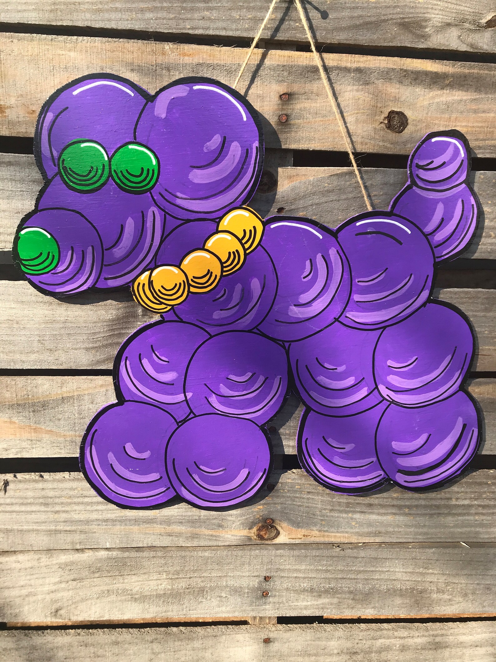 Mardi Gras Bead Dog Door Hanger - Etsy