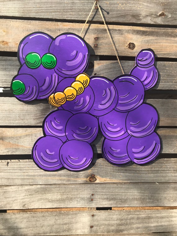 Mardi Gras Bead Dog Door Hanger - Etsy