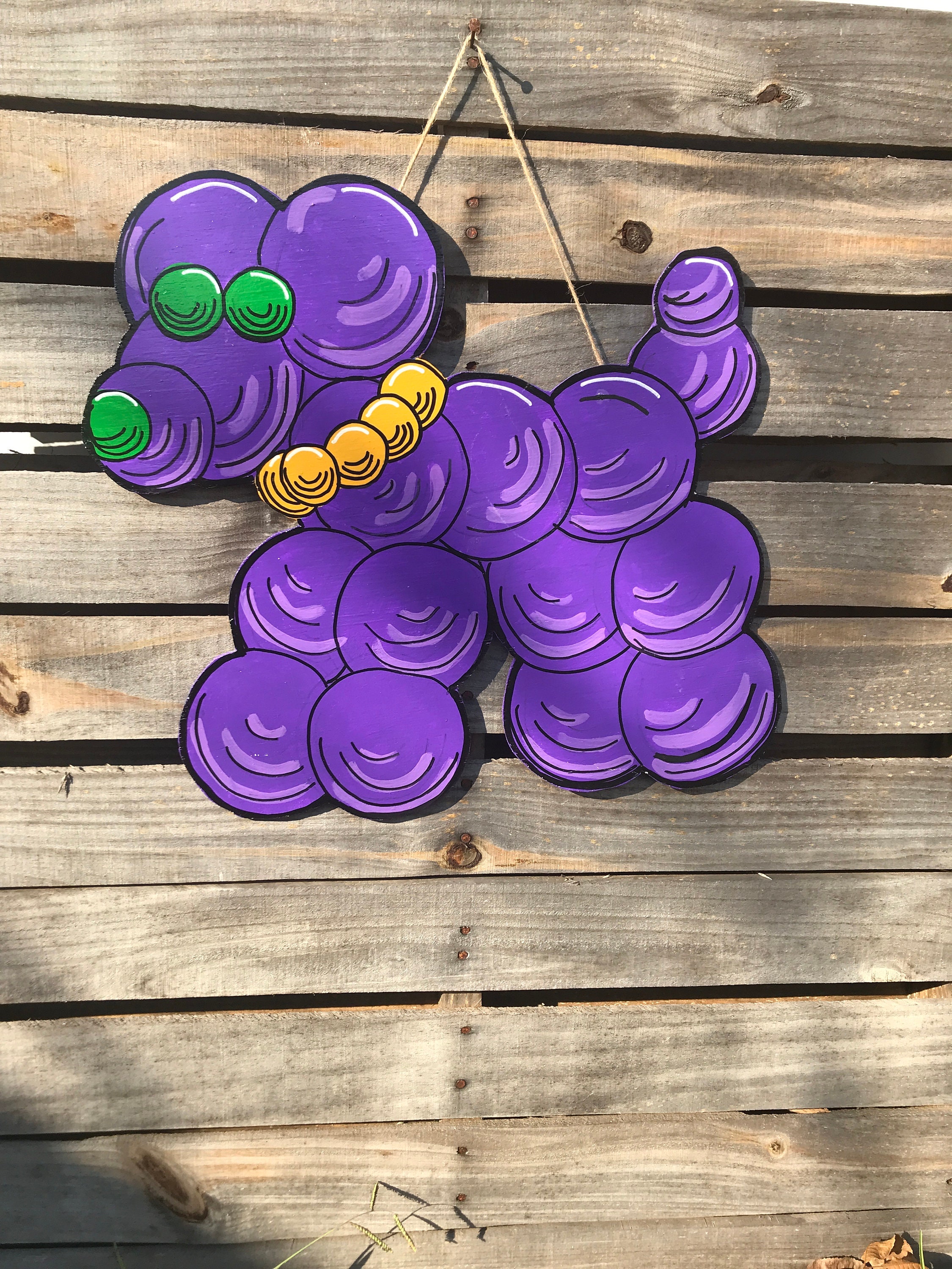 Mardi Gras Bead Dog Door Hanger - Etsy
