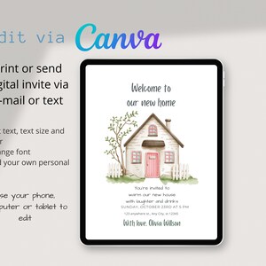 Housewarming Party Invitation, Simple Welcome to Our Home Digital ...