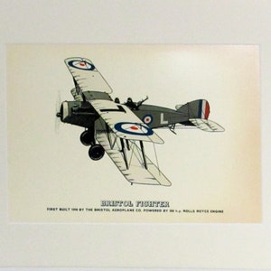Print of World War 1 Bristol Fighter aircraft