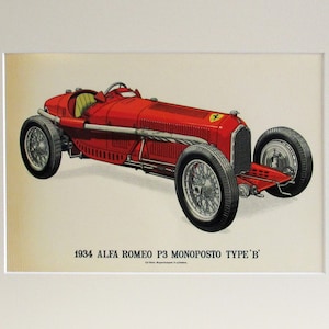 Print of 1934 Alfa Romeo racing car