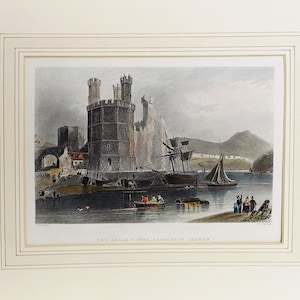 English Antique print The Eagle Tower