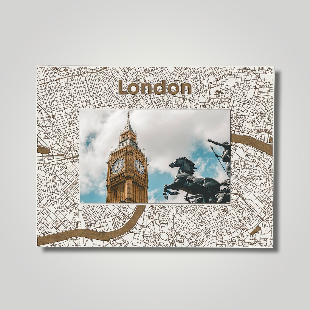 London Photo Frame Free Photo Print Free Personalization on Back of