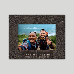 Manitou Incline Maple Photo Frame: Personalized Hiking Souvenir
