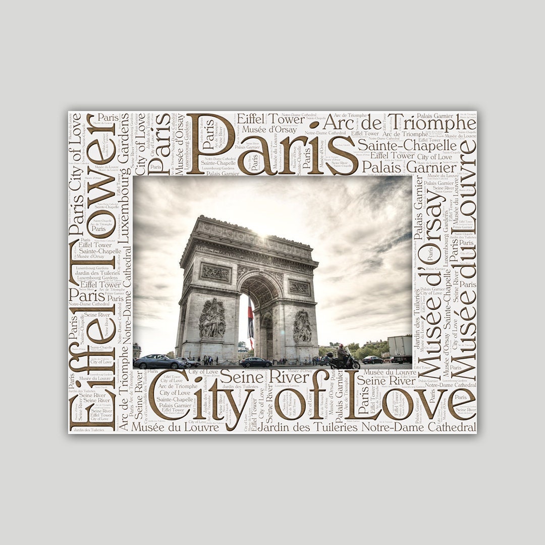 Paris Photo Frame wordcloud Version 2 5x7 Free Photo Print Free