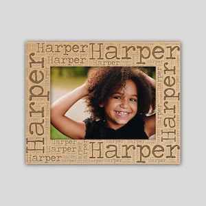 Personalized Maple 5x7 Photo Frame | Harper Name Design