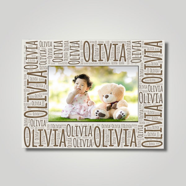 Custom Child's Name Photo Frame | Free Photo Print + Free Personalization on Back of Frame + Same Day Processing On Every Order