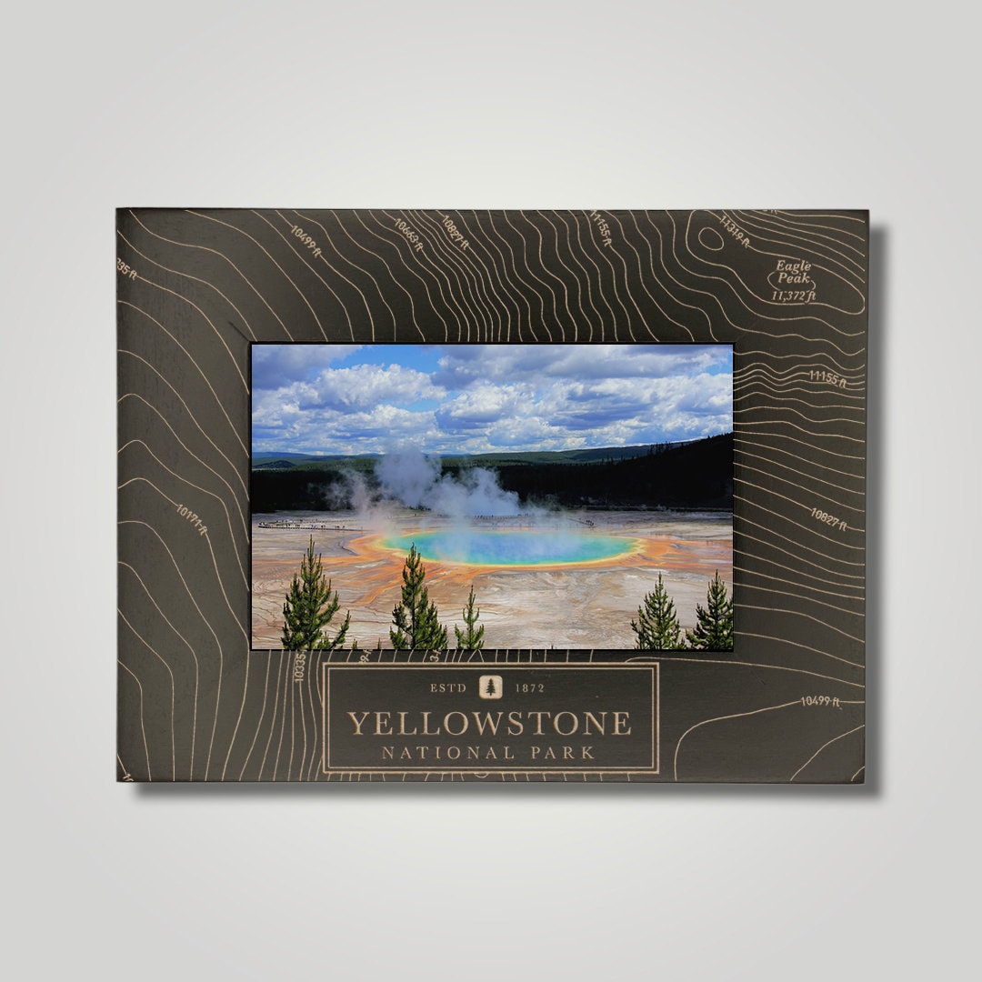 Yellowstone National Park Photo Frame Free Photo Print Free Personalization on Back of Frame