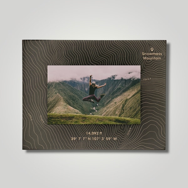 Snowmass Mountain Photo Frame | Free Photo Print + Free Personalization On Back Of Frame + Same Day Processing On Every Order