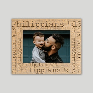 Personalized Maple Photo Frame with Bible Verse