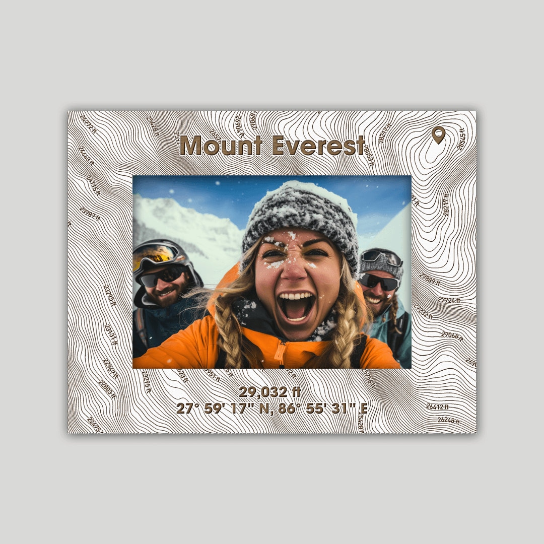Mount Everest Photo Frame Free Photo Print Free Personalization on Back of Frame Same Day Processing on Every Order Etsy Canada