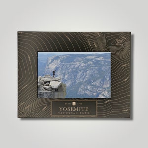 Yosemite National Park Maple Photo Frame: Mount Lyell Topo Map