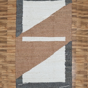 Indian Jute Rug, Braided Jute Rug, Black Brown Rug, Living Room, Custom Size Rug, Rectangle Rug, Moroccan Rug 4x6 6x9 9x12 Feet
