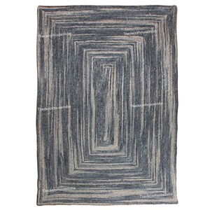 Jute Rug Hand Made Rugs Kilim Jute Rug, Flatweave Rug, Bohemian Rug, Indian Dhurrie Rug