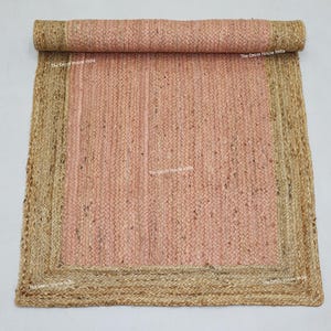 Jute Rug - Natural Jute Rug, Jute Braided Rug, Bohemian Jute Rug, Jute Area Rug, Boho Décor Rug, Jute Rug 8x10, Custom Size Rug