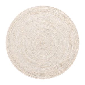 Jute rug round jute rug white rug circle rug round rugs dining room circular rug hand braided rug living room rug home decor large area rug
